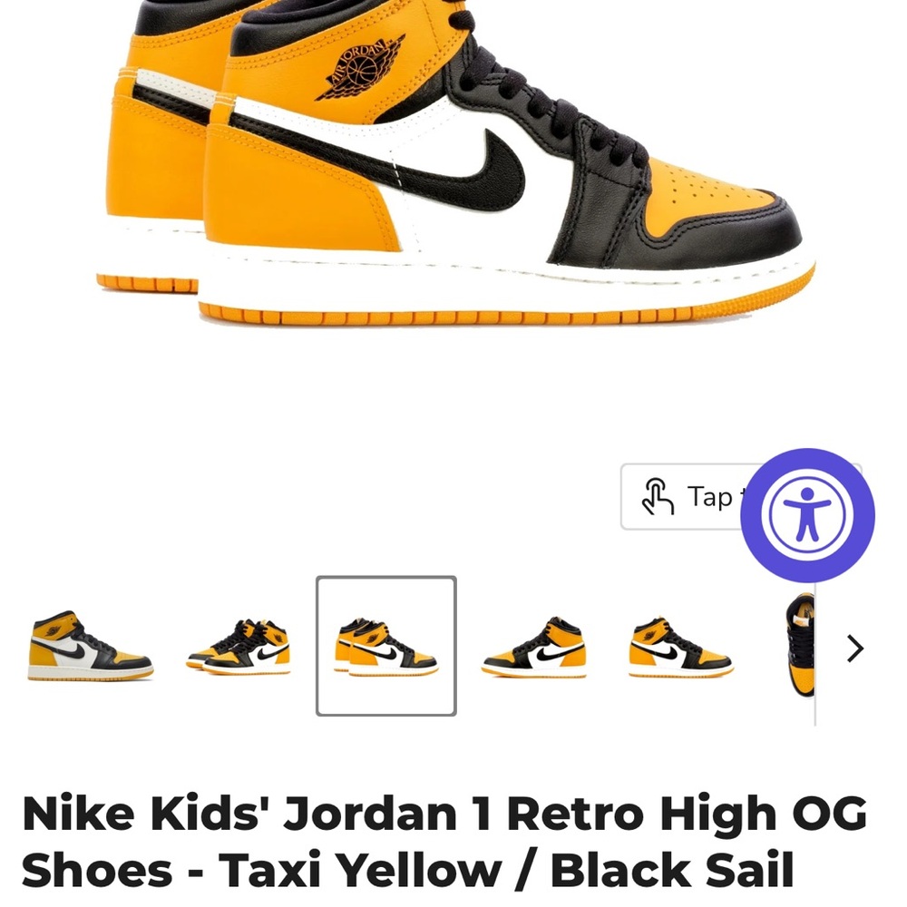 Nike Jordan 1 Retro High OG - Black, White, and Yellow